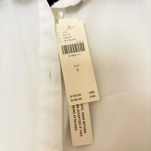 Anthropologie Maeve Long-Sleeve Cotton Midi Shirt Dress Heart Pockets Small NWT - Picture 4 of 4